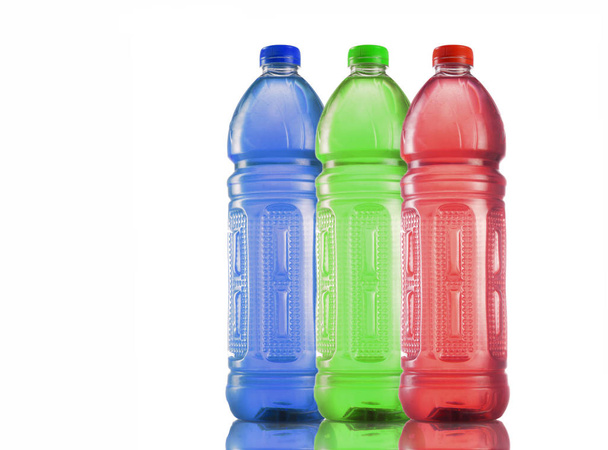Flaschen mit drei grundlegenden Bildschirmfarben rgb - Foto, Bild