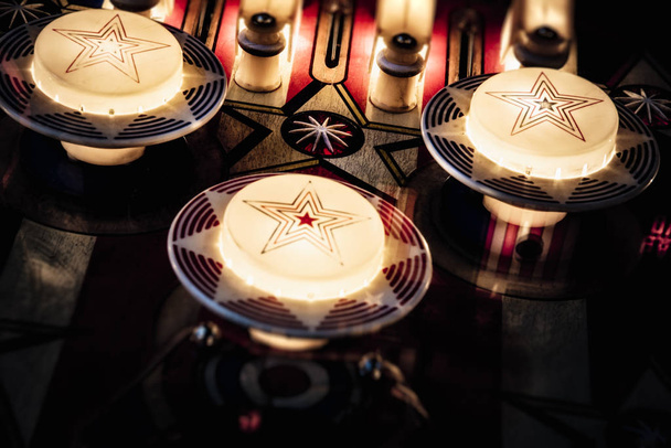detail of blow towers on a pinball machine - Photo, image