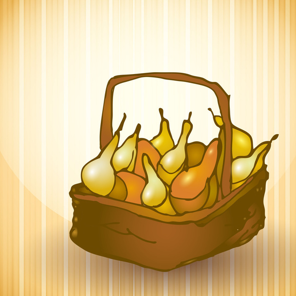 Pear basket - Vetor, Imagem