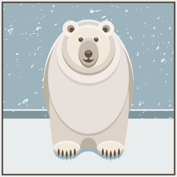 Gráfico de urso polar no inverno, vetor
 - Vetor, Imagem