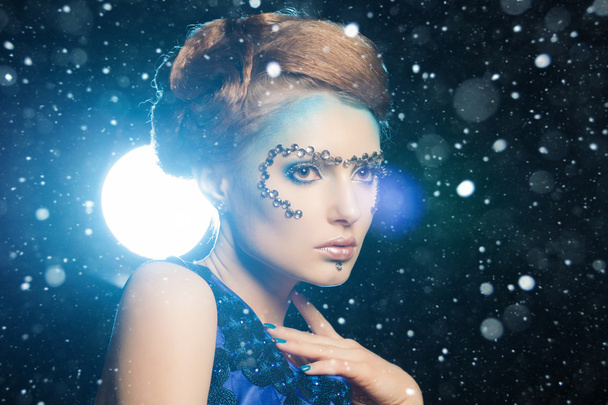 Snow Queen, creative closeup portrait - Fotoğraf, Görsel