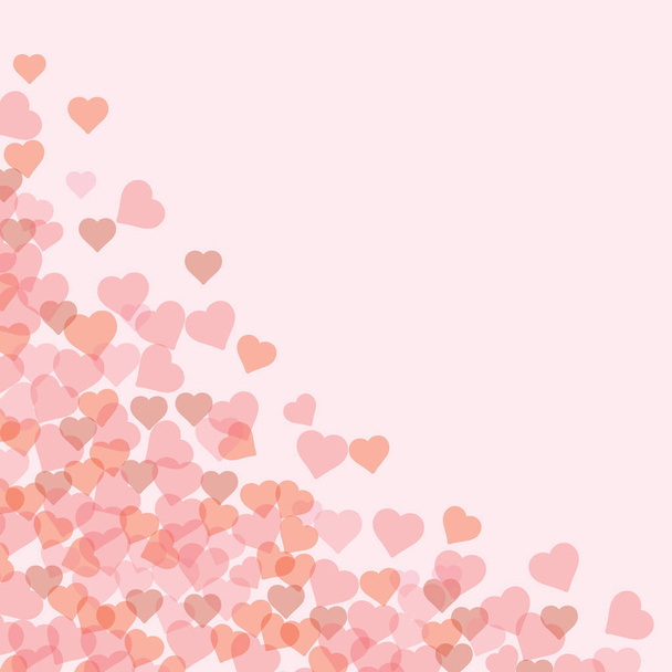 Рожеве тло з серцями і пусте місце для тексту, листівка на честь Валентина, весілля, день матері, копіюйте простір. - Фото, зображення