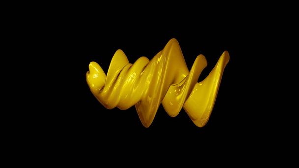 Abstract spiral three-dimensional element. Digital backdrop. 3d illustration - Fotografie, Obrázek