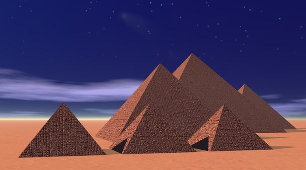 piramisok éjjel - Fotó, kép