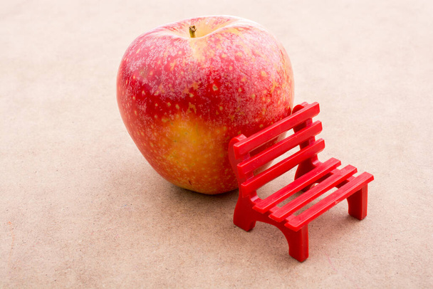 Back to school theme with a red apple - Фото, зображення