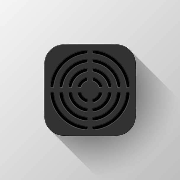 Black Technology App Icon Template - Vector, Imagen