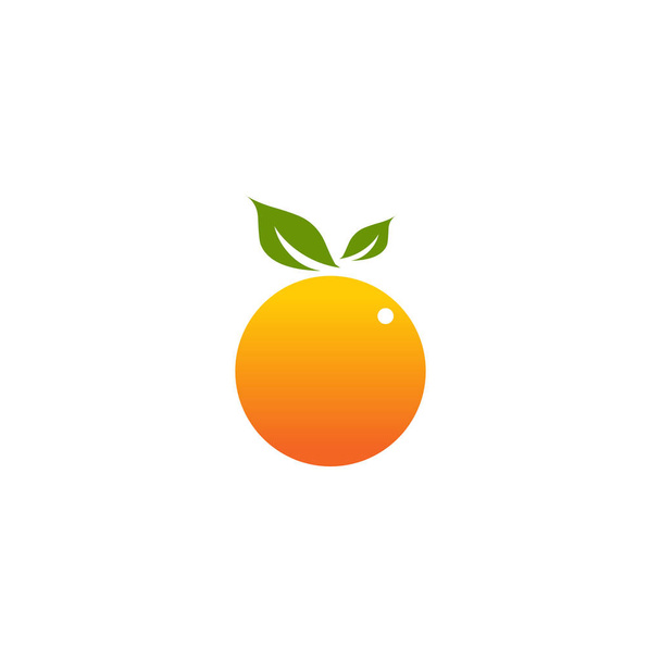 Modèle vectoriel de conception de logo d'icône de fruit orange
 - Vecteur, image