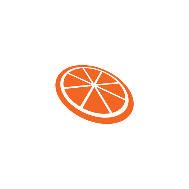 Modelo de vetor de design de logotipo de ícone de frutas laranja
 - Vetor, Imagem