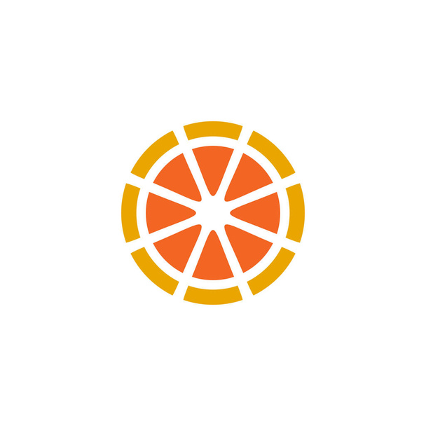 Pomarańczowy symbol ikony owoców wzór wektor wzór logo - Wektor, obraz