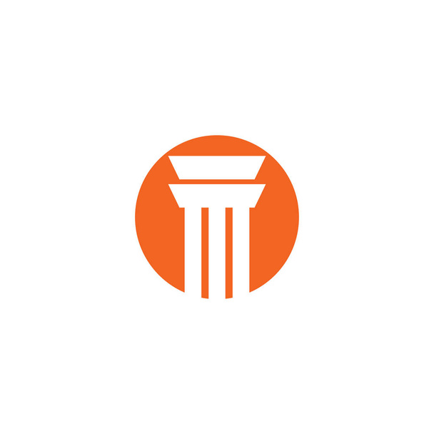 Concrete zuil pictogram logo ontwerp sjabloon - Vector, afbeelding