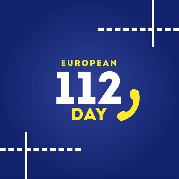 Европейский 112-дневный векторный дизайн для баннера или фона
 - Вектор,изображение
