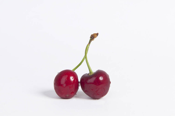 fresh tasty cherries on background,close up - Foto, immagini
