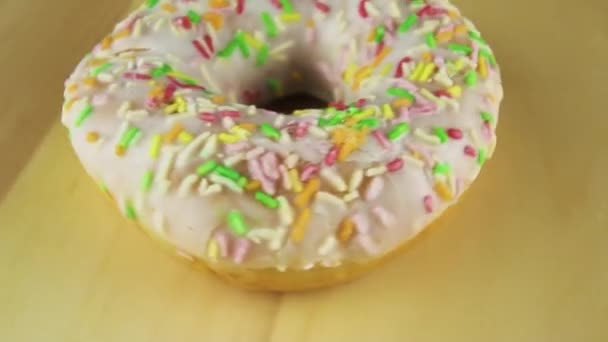 donut on the table video rotation  - Footage, Video