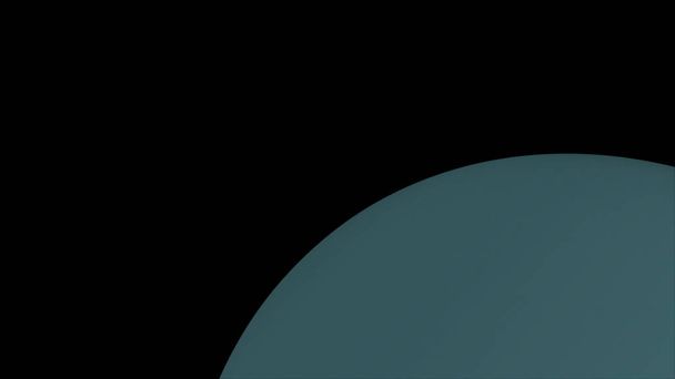 Computer erzeugte Rotation des Planeten Uranus im kosmischen Sternenraum. 3D-Darstellung eines abstrakten Hintergrundes. Elemente dieses Bildes werden von nasa zur Verfügung gestellt - Foto, Bild