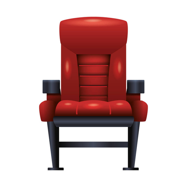 Beyaz arkaplan üzerinde tiyatro koltuğu simgesi - Vektör, Görsel