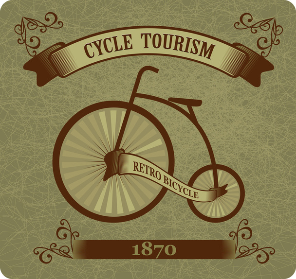 Bicicleta retro
 - Vetor, Imagem