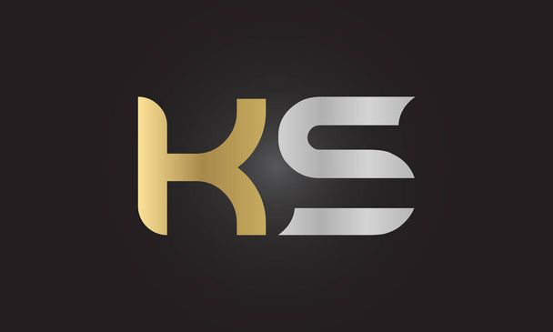 Alfabeto inicial KS Logo Design vector Template. Carta vinculada KS Logo Vector
 - Vector, imagen