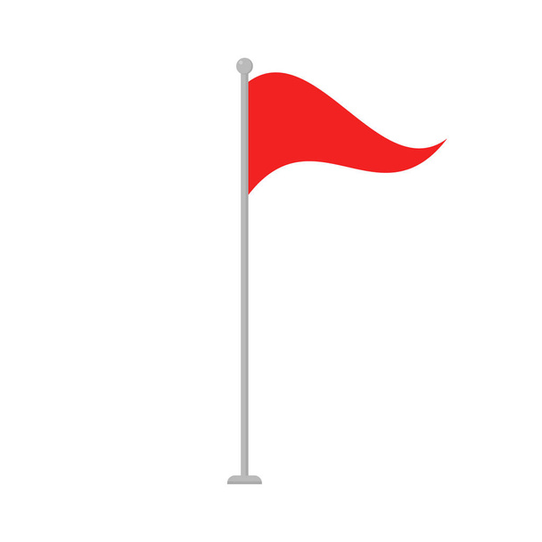 Illustrazione vettoriale dell'icona della bandiera rossa. Design piatto. Isolato
. - Vettoriali, immagini