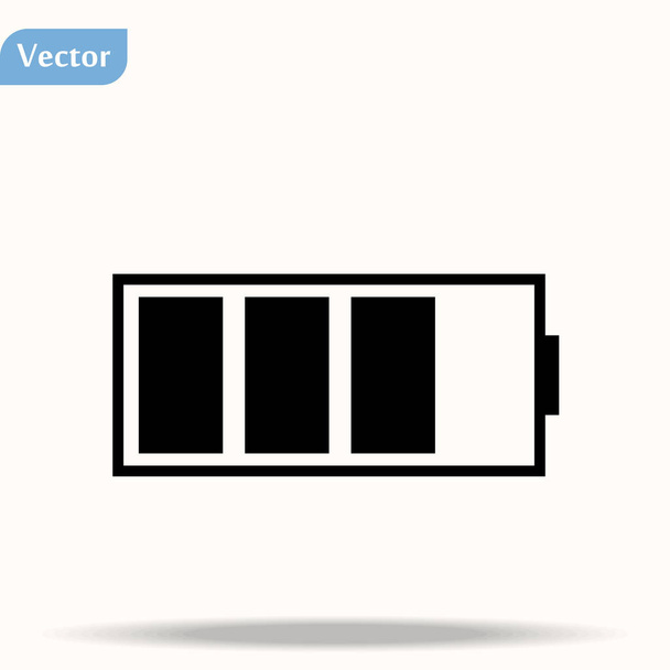 Ícone da bateria Ilustração do vetor no fundo branco
. - Vetor, Imagem
