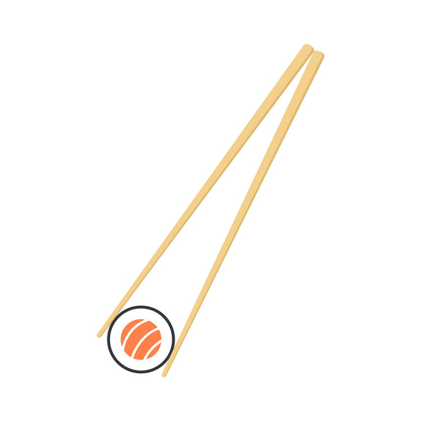 Ilustración vectorial del icono del rollo de sushi. Diseño plano. Aislado
. - Vector, imagen