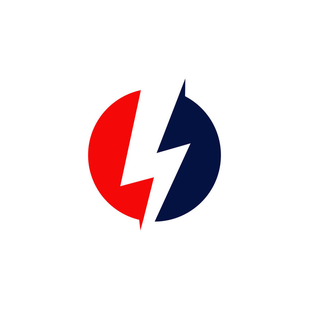 Emblema flash thunderbolt logotipo modelo de vetor de design
 - Vetor, Imagem