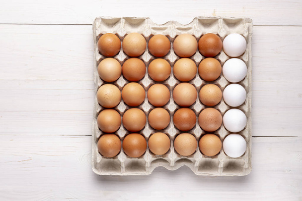 chicken eggs in a tray - Photo, Image