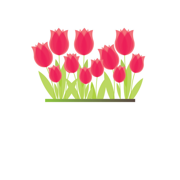 Branch of color flowers. vector illustration - Vector, Image