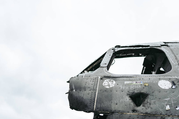 La cabine de l'avion détruit en Islande
.  - Photo, image
