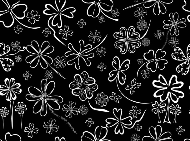 clover seamless pattern - Vetor, Imagem