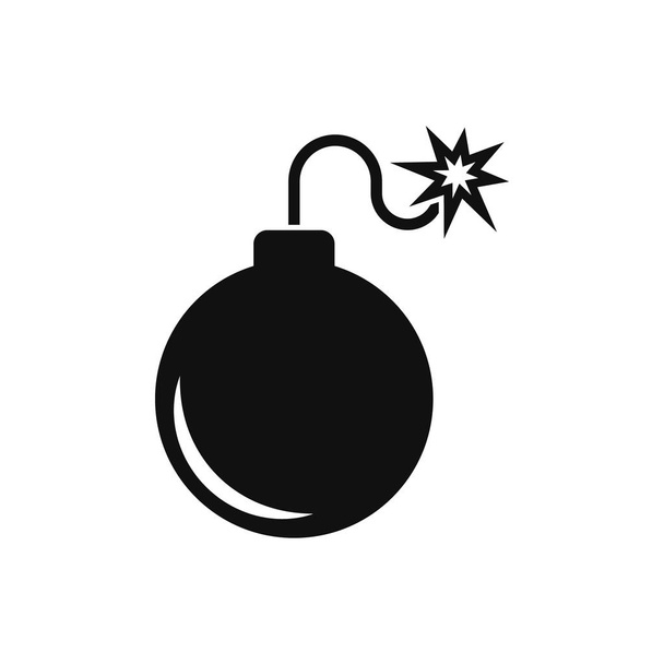 Vector illstration of bomb icon on white background. Isolated. - Vector, Image
