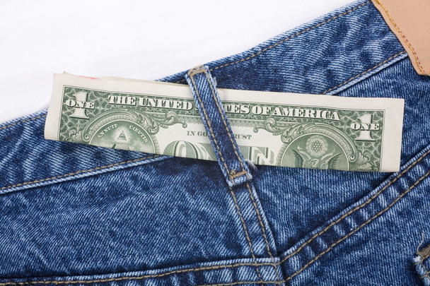Blue jean and dollars - Photo, Image