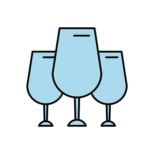 copas de vino copas tostadas icono
 - Vector, Imagen