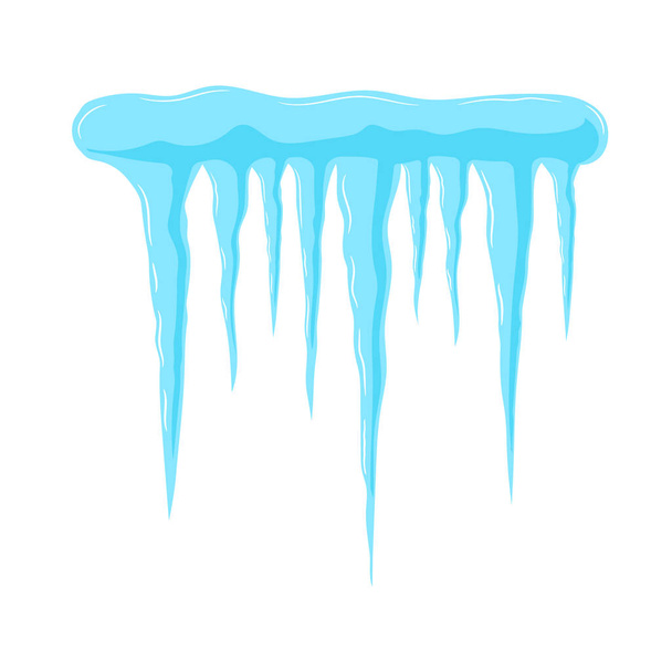 Vector illstration of icicles icon. Flat design. Isolated. - Vector, Image