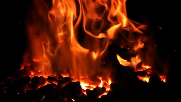 Αργή κίνηση ηφαιστειακή κόλαση φωτιά - Πλάνα, βίντεο