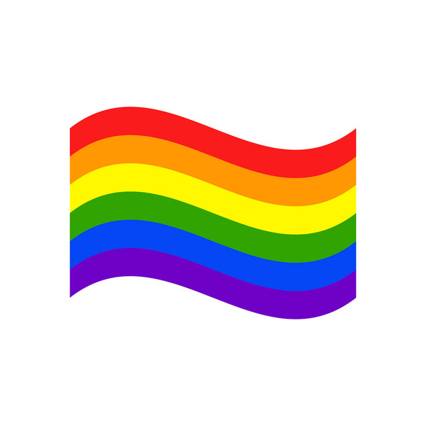 Vector illstration of lgbt flag. Flat design. Isolated. - Vector, Image