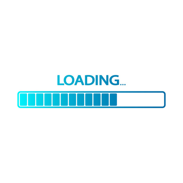 Vector illstration of loading bar. Flat design. Isolated. - Vector, Image