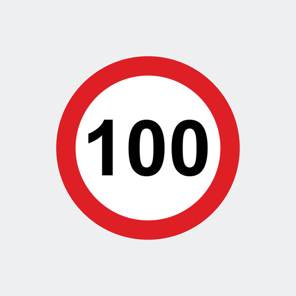 Limite de vitesse de signalisation 100
 - Vecteur, image