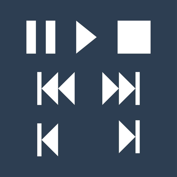 Botões para reprodução de música ícone ilustração isolado símbolo sinal vetor
 - Vetor, Imagem