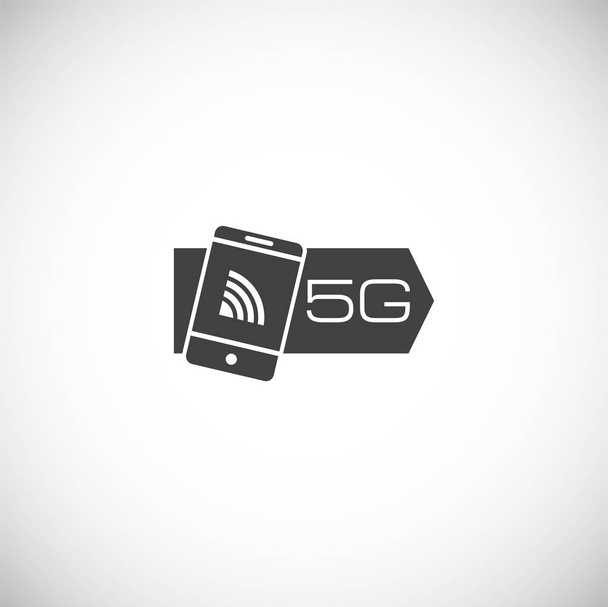 Иконка 5G на заднем плане для графического и веб-дизайна. Символ концепции креативной иллюстрации для веб или мобильного приложения
. - Вектор,изображение