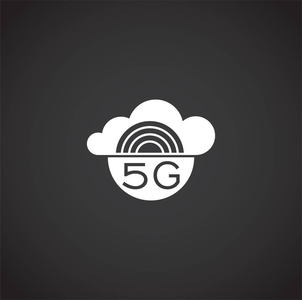 5G liittyvä kuvake taustalla graafisen ja web suunnittelu. Luova kuva konsepti symboli web tai mobiilisovellus
. - Vektori, kuva