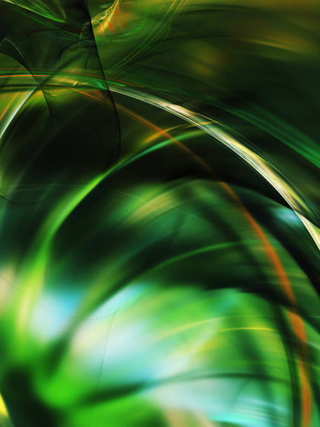 zelená abstraktní fraktální pozadí 3d vykreslování obrázku - Fotografie, Obrázek