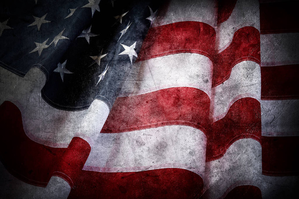 grunge bandera americana - Foto, imagen