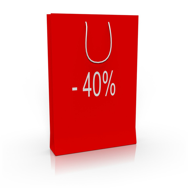 Shopping bag with sales text - Foto, Bild