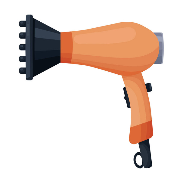 Hair dryer vector icon.Cartoon vector icon isolated on white background hair dryer . - Vektor, kép