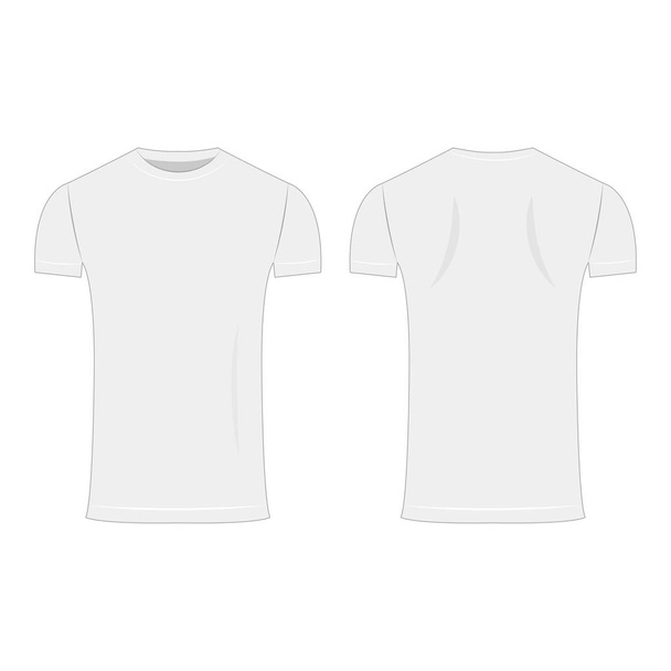 White gents T-shirt isolated vector - Vektor, kép