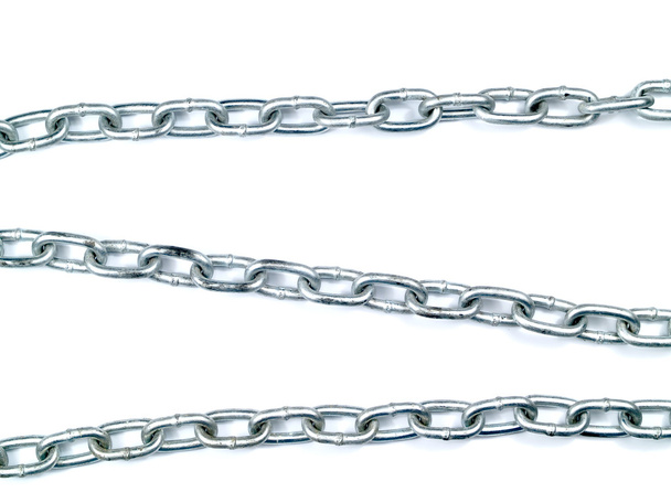 ocelový řetěz izolovaných na bílém pozadí - Fotografie, Obrázek