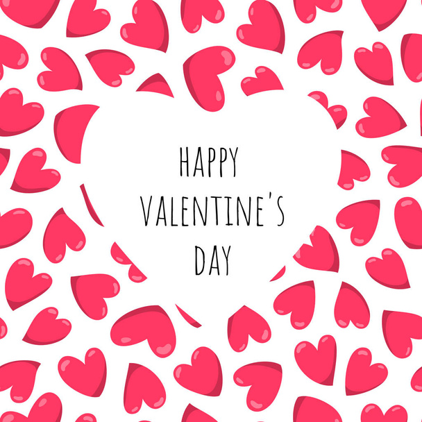 Greeting card Valentine s day. Vector isolated illustration. - Vettoriali, immagini