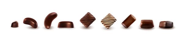 Coleção de chocolates vetoriais 3d isolados em fundo branco
 - Vetor, Imagem