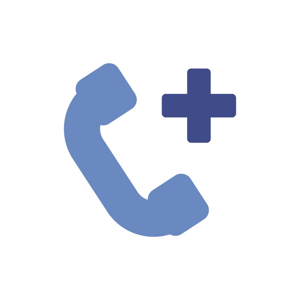 telefon se symbolem lékařského kříže - Vektor, obrázek