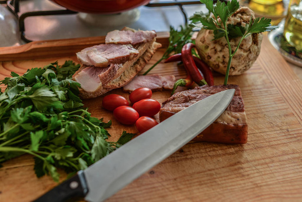  syrové maso a zelenina - Fotografie, Obrázek